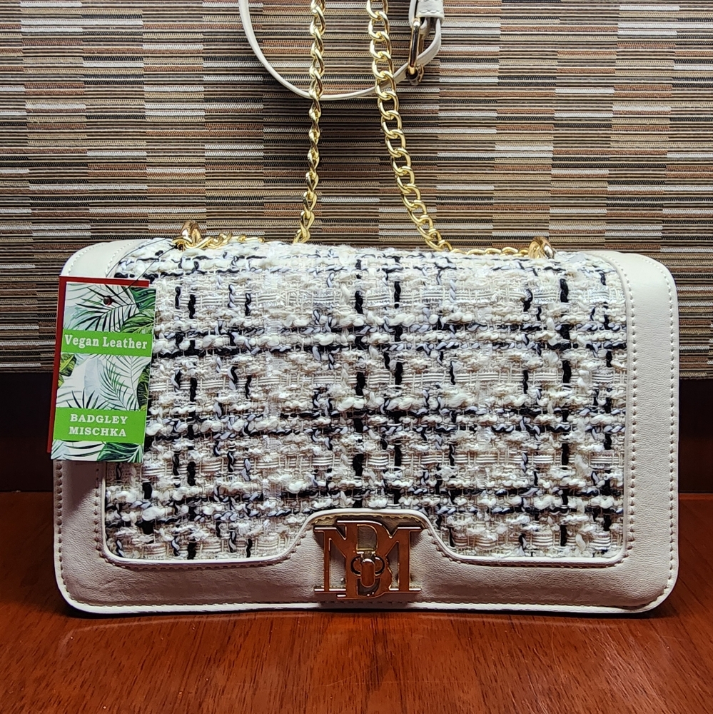 NWT Badgley Mischka Wool Crossbody
